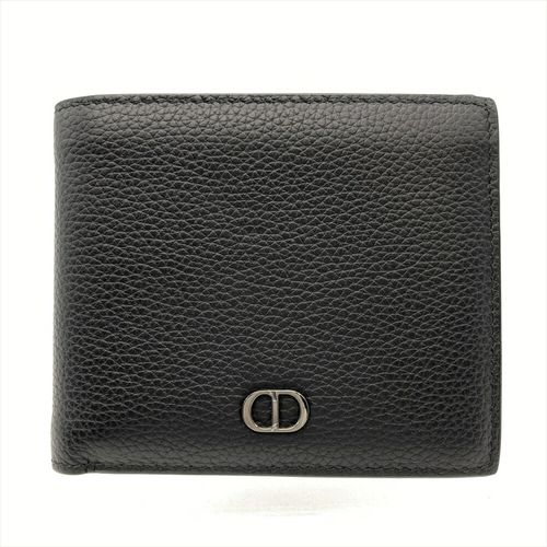 Dior Homme Black Leather Wallet Bi-Fold Pre-Owned