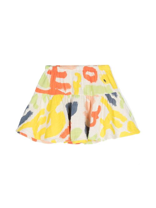 Carnival abstract-print skirt - White