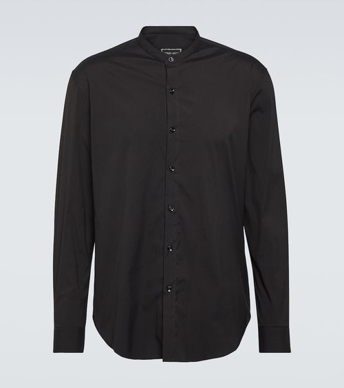 Cotton-blend poplin shirt
