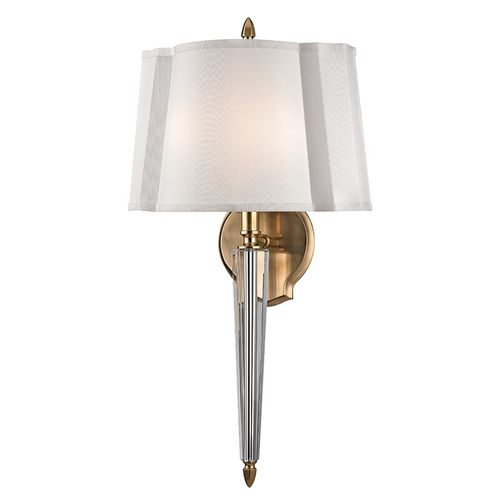 Oyster Bay 2-Light 22" Wall Sconce in Aged Bra