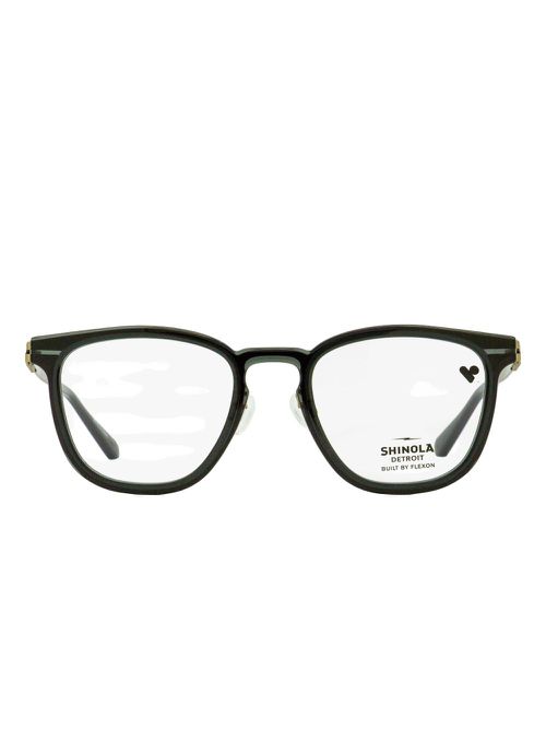 Keyhole-bridge square glasses - Black