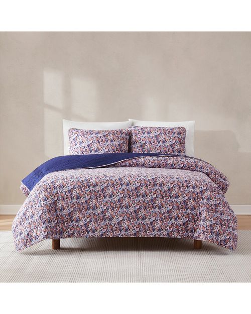 Alicia Camo Floral Cotton Quilt Set