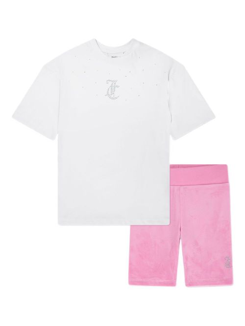 Juicy Couture Kids logo-studded tracksuit set - White