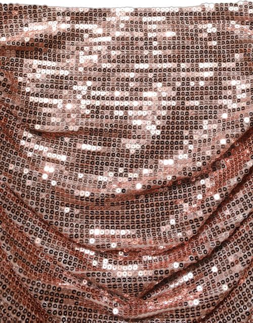 Sequin-Embellished Skirt — Rose gold