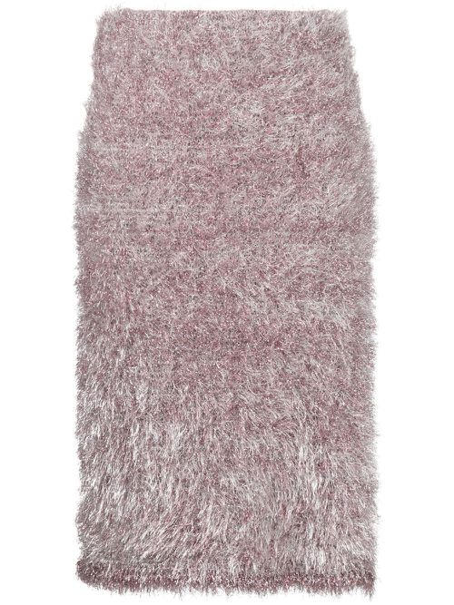 Textured midi pencil skirt - Pink