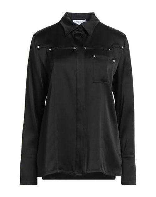 Woman Shirt Black Size 4 Acetate, Viscose, Elastane
