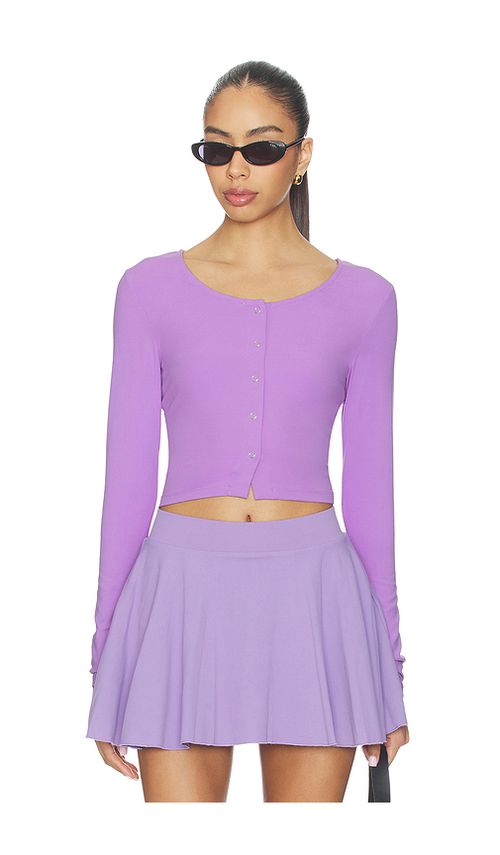 YEAR OF OURS Studio Cardigan in Purple. L. Also in M, S
