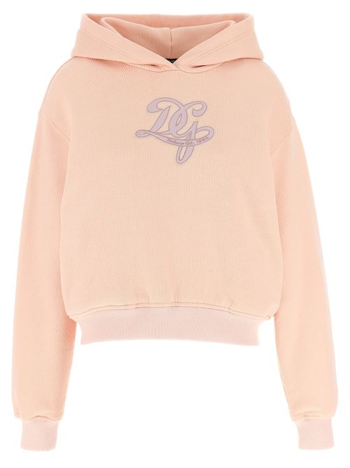 Logo-Embroidered Cotton Hoodie — Pink
