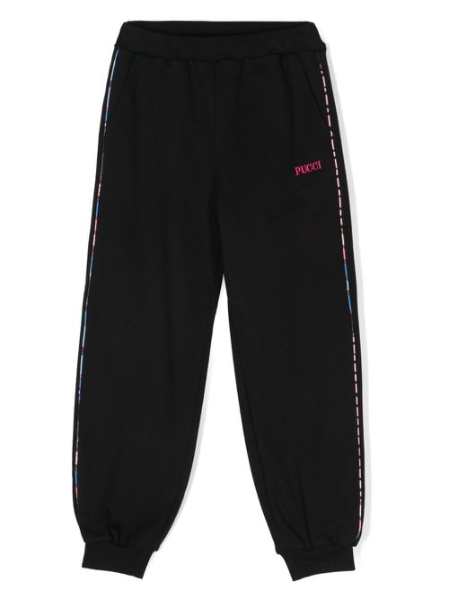 Iride-print track pants - Black