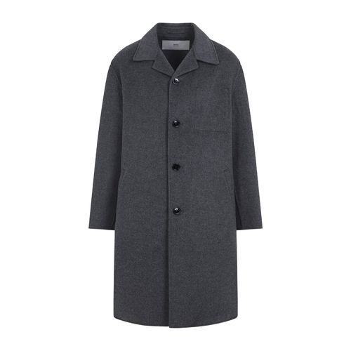 Heart-embroidered Wool Coat