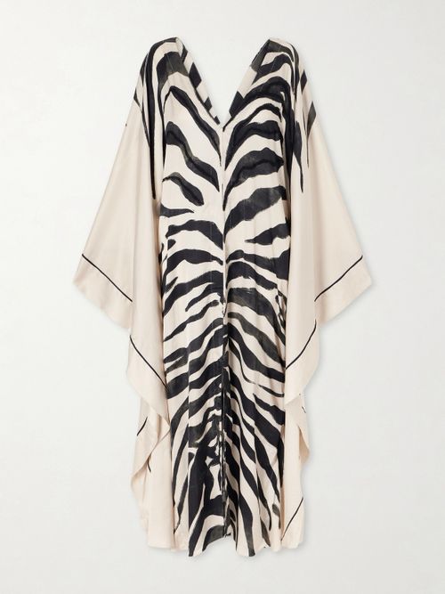 Zawadi Del Sol Printed Satin Maxi Dress