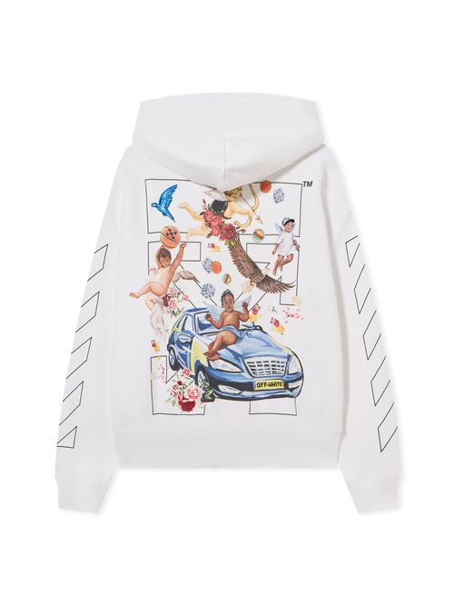 Fresco Arrow Skate Hoodie - Male Sweatshirts White