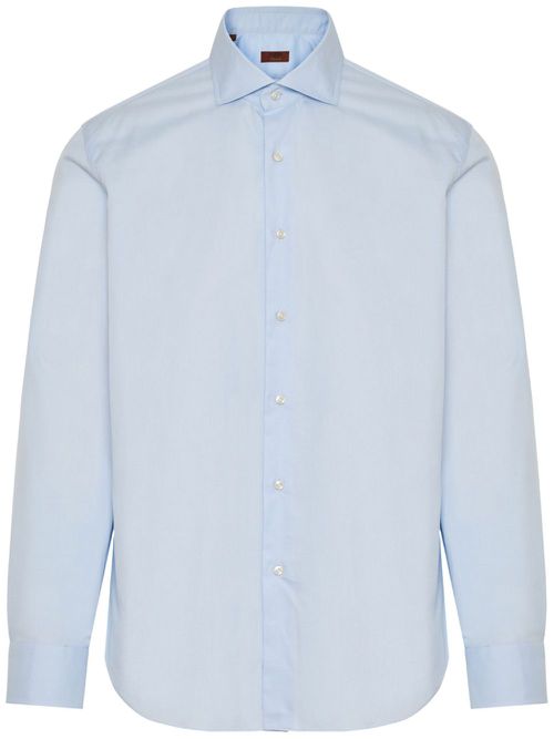 Cotton botton-up shirt - Blue