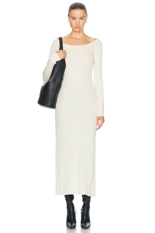 Loulou de Saison Anoush Dress in Ivory - Ivory.  L also in