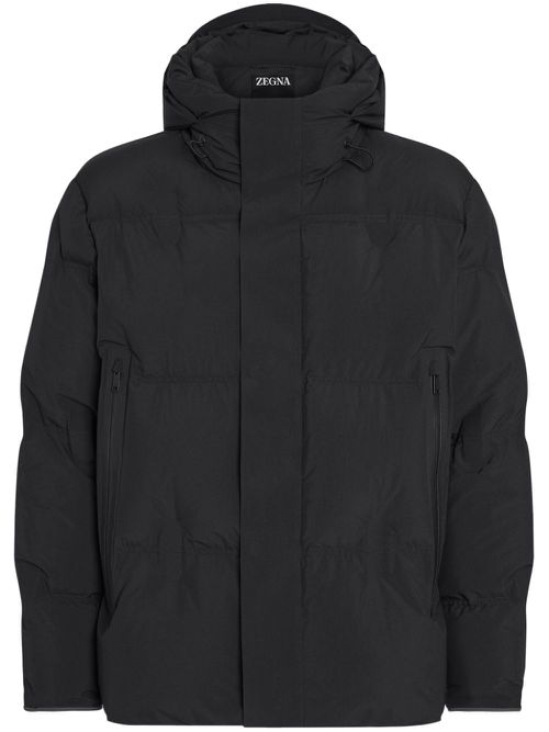 Hooded padded jacket - Black