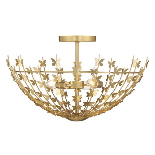 Birch 3-Light Ceiling Light in Burnished Bra