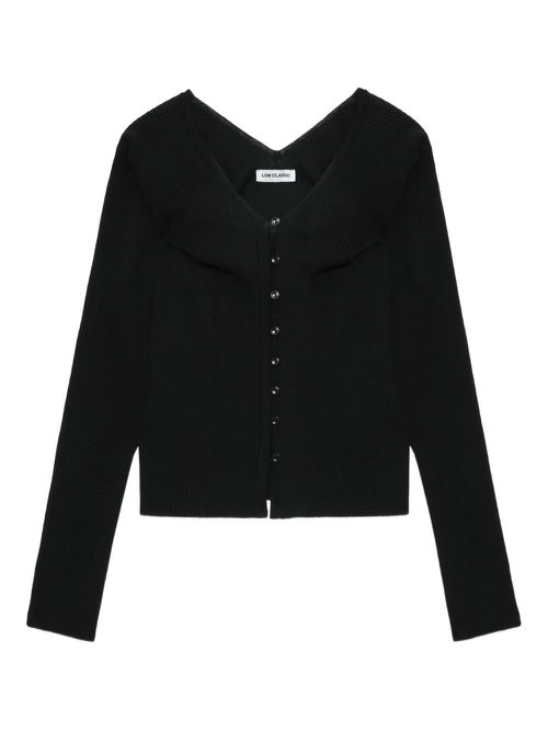 Low Classic wool cardigan - Black