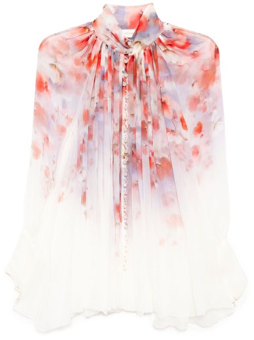Crush smock blouse - Purple
