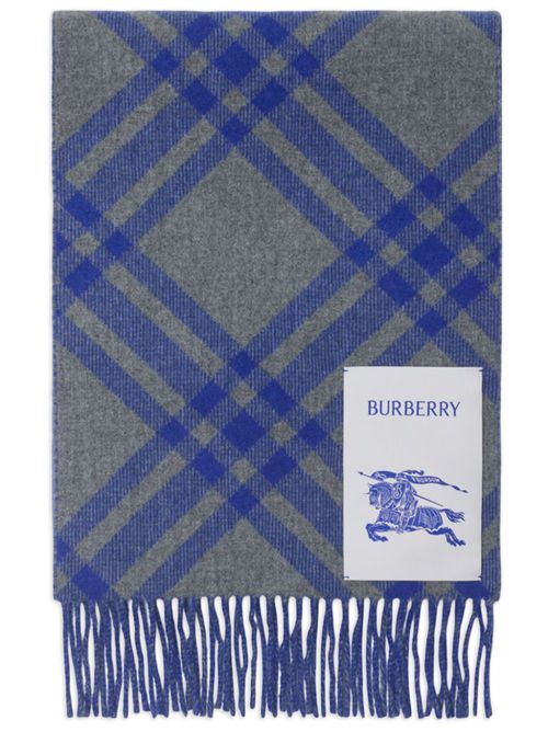 버버리 reversible cashmere scarf - Blue 8094734