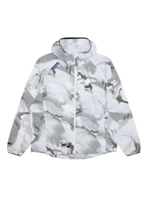 AAPE BY *A BATHING APE® logo-patch jacket - White