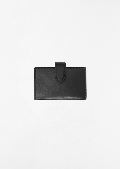 The Row Leather Multi Card Case Black