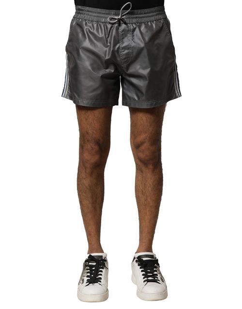 Polyester Bermuda Shorts — Gray
