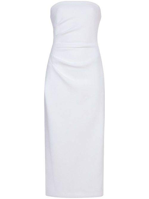 Terry-jersey strapless dress - White