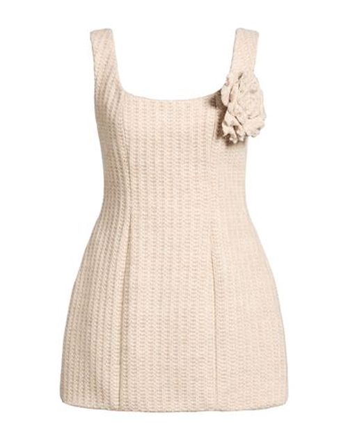 Woman Mini dress Beige Size 4 Acrylic, Viscose, Wool, Alpaca wool