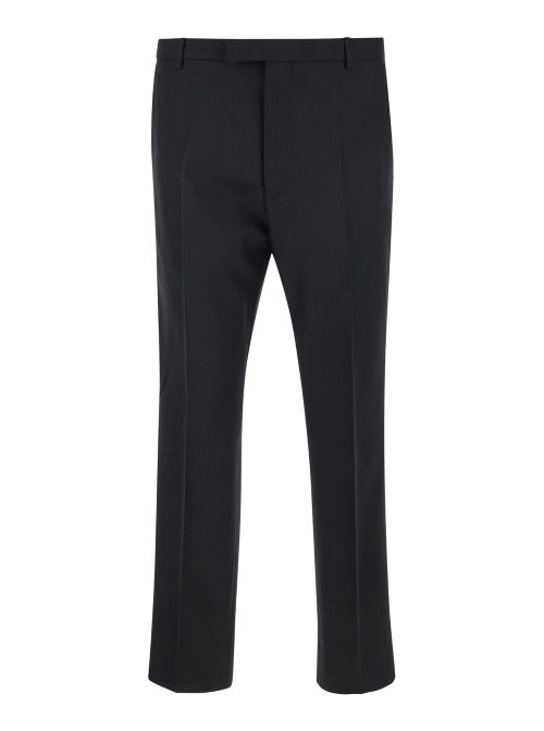 Tailored Wool Trousers — Black