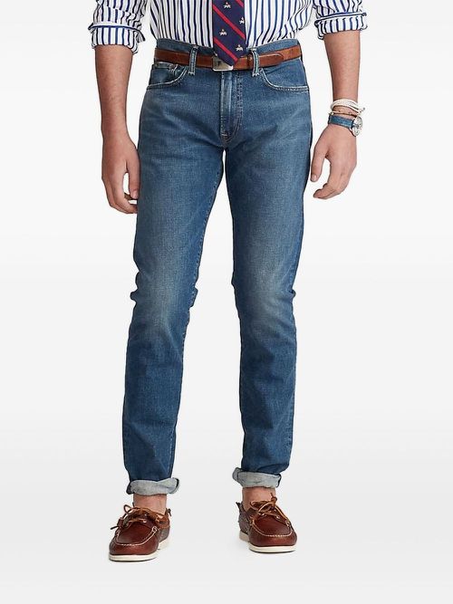Logo-patch jeans - Blue