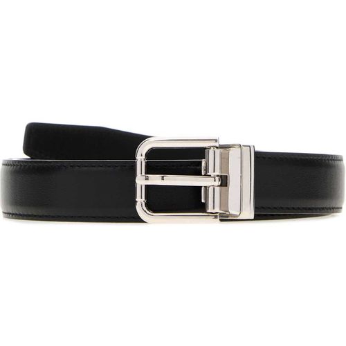 Dolce & Gabbana Black Leather Belt