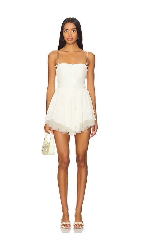 MAJORELLE KLEID ANALYSE MINI in Ivory. Größe XXS. Also in L, M, S