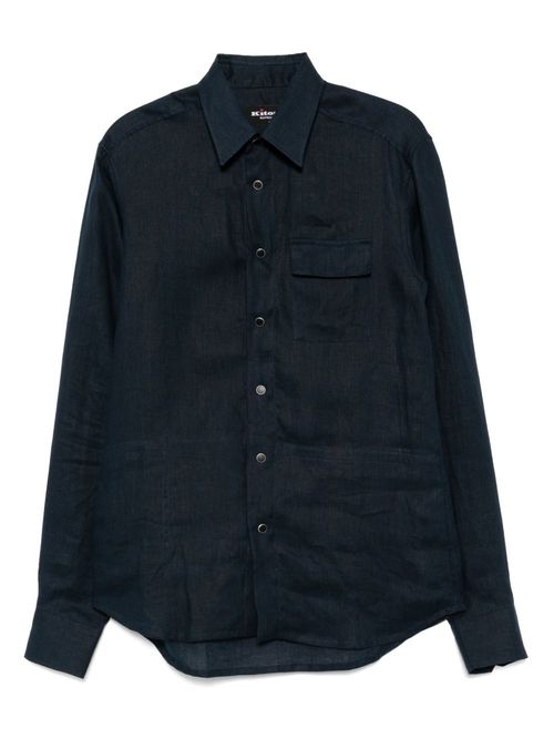 Kiton linen shirt - Blue