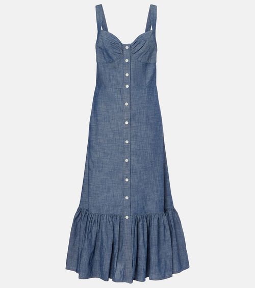 Cotton chambray maxi dress