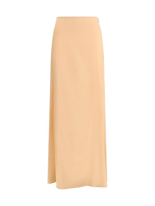 Fluid Silk Skirt — Orange