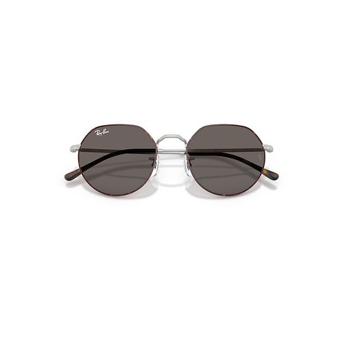 Ray-Ban Jack Sunglasses Matte Silver Frame Grey Lenses 53-20