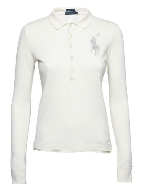 Pre-owned long-sleeve polo shirt - White