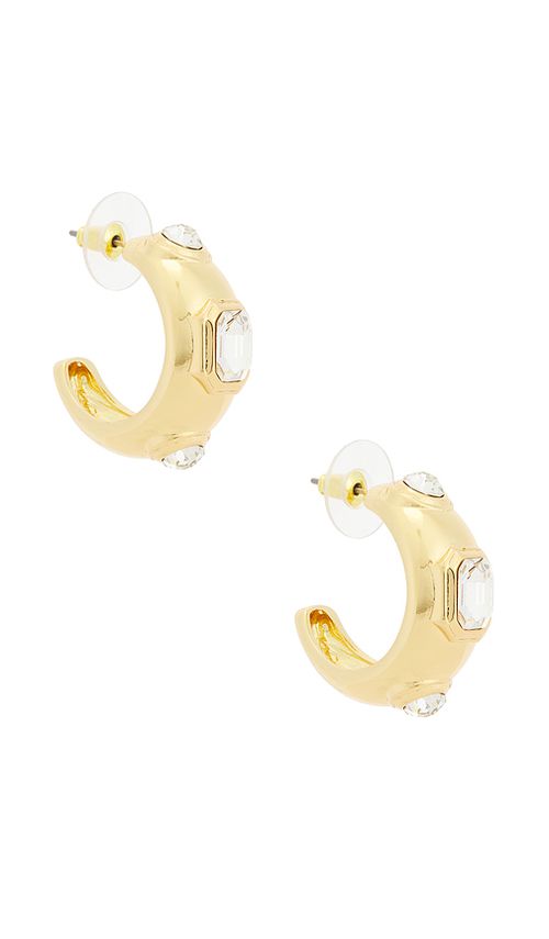 Petit moments Gardenia Hoop Earrings in Metallic Gold