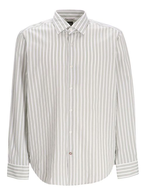Striped button-up shirt - Green