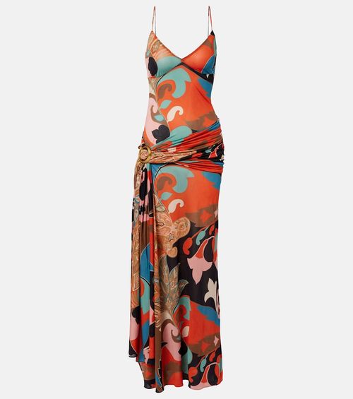 Paisley draped gown