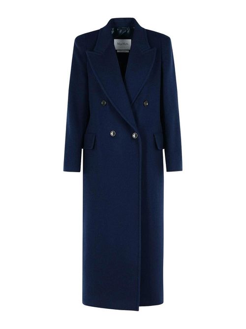 Albania Blue Virgin Wool Blend Coat