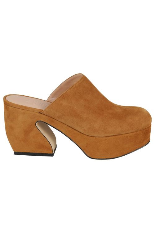 Tan Suede Mules
