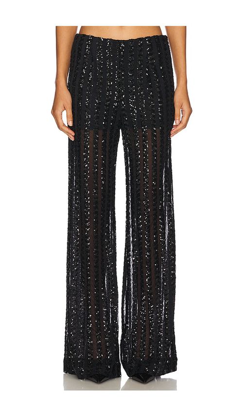 SANS FAFF PAILLETTEN-HOSE in Black. Größe S. Also in
