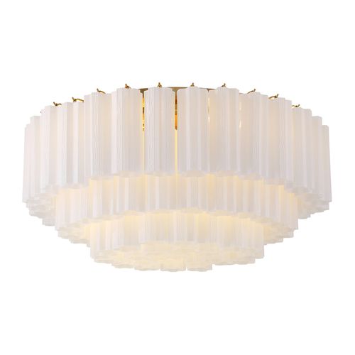 Aged Brass Flush Mount from the Addis Collection