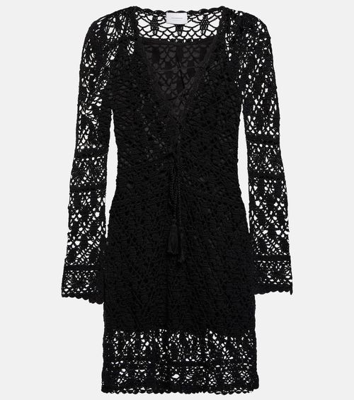 Anna Kosturova | Anna Kosturova Camellia cotton crochet minidress | Realry