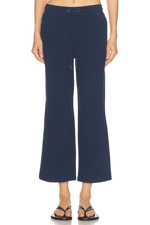 Negative Underwear Waffle Knit Cropped Track Pant in Navy - Navy. M also in L, S, XL