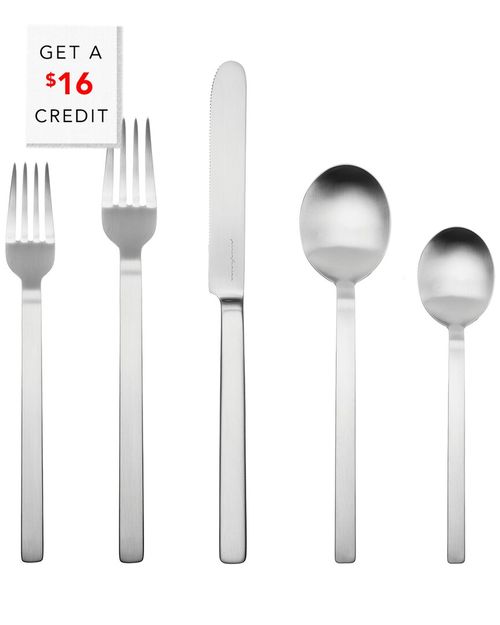 5Pc Flatware Set With $16 Credit