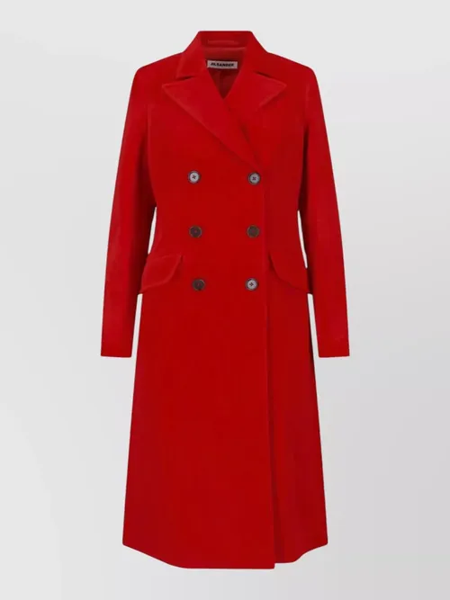Jil Sander - tailored coat back vent double breasted lape
