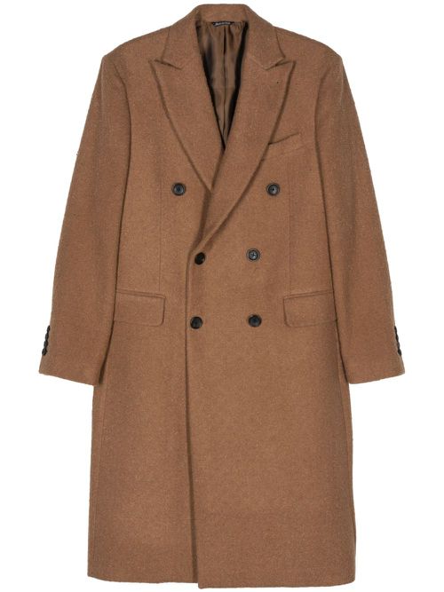 Bouclé coat - Brown