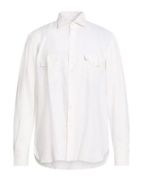 Man Shirt Ivory Size 15 Linen
